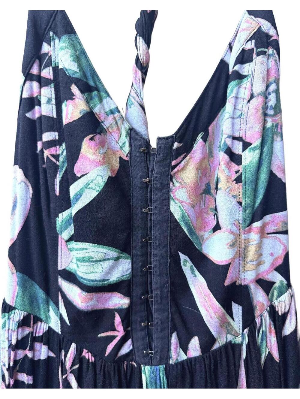 Kimchi Blue Urban Outfitters Floral Midi Dress Open Back Sm - Picture 3 of 9